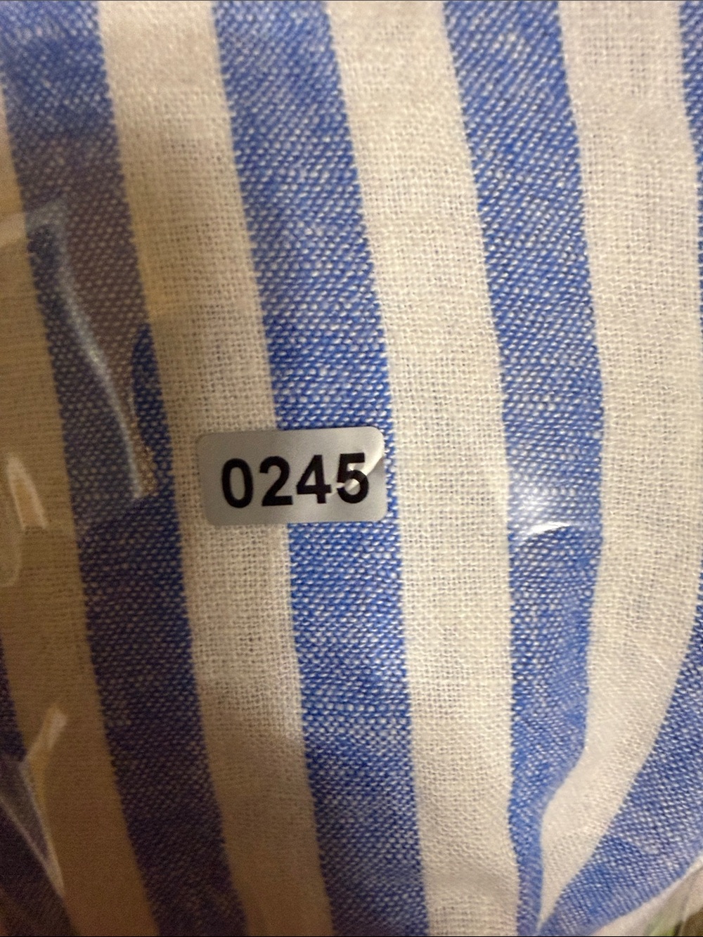 Ava & Viv 1X Blue White Striped Linen Blend Wide Leg Pants - Picture 10 of 10